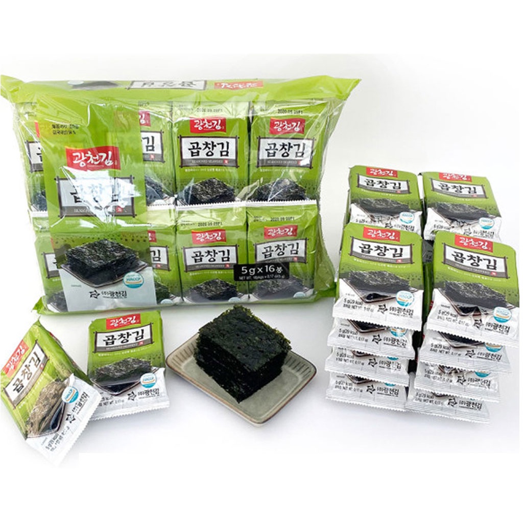 Kwangcheon Korean Roasted Seaweed (Halal) 5g x 16 [Korean] Shopee