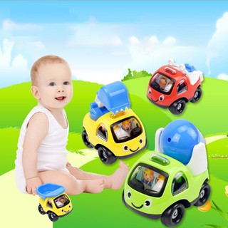 BBBK 4in1 SET Mainan  Truk  Kartun Pull Back Warna  Acak 