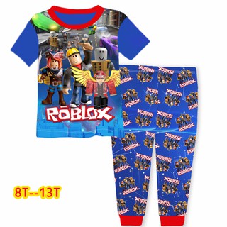 8 Years Old To 13 Years Old Roblox Pajamas Roblox Sleepwear Shopee Singapore - pajama t shirt roblox