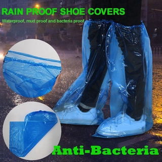 Image of “in stock”“in stock”10 Pairs Waterproof Thick Plastic Disposable Rain Shoe Covers High-Top Anti-Slip for Women Men