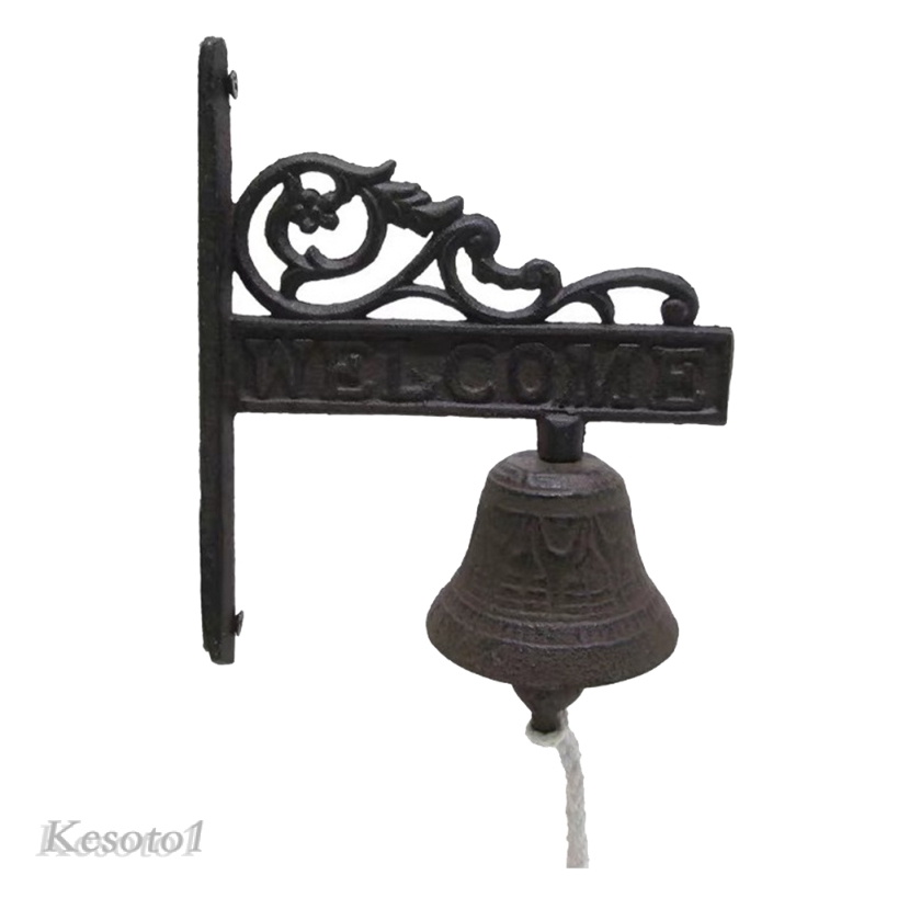[KESOTO1] Cast Iron Door Bell Outdoor Dinner Bells Hanging Garden Bell