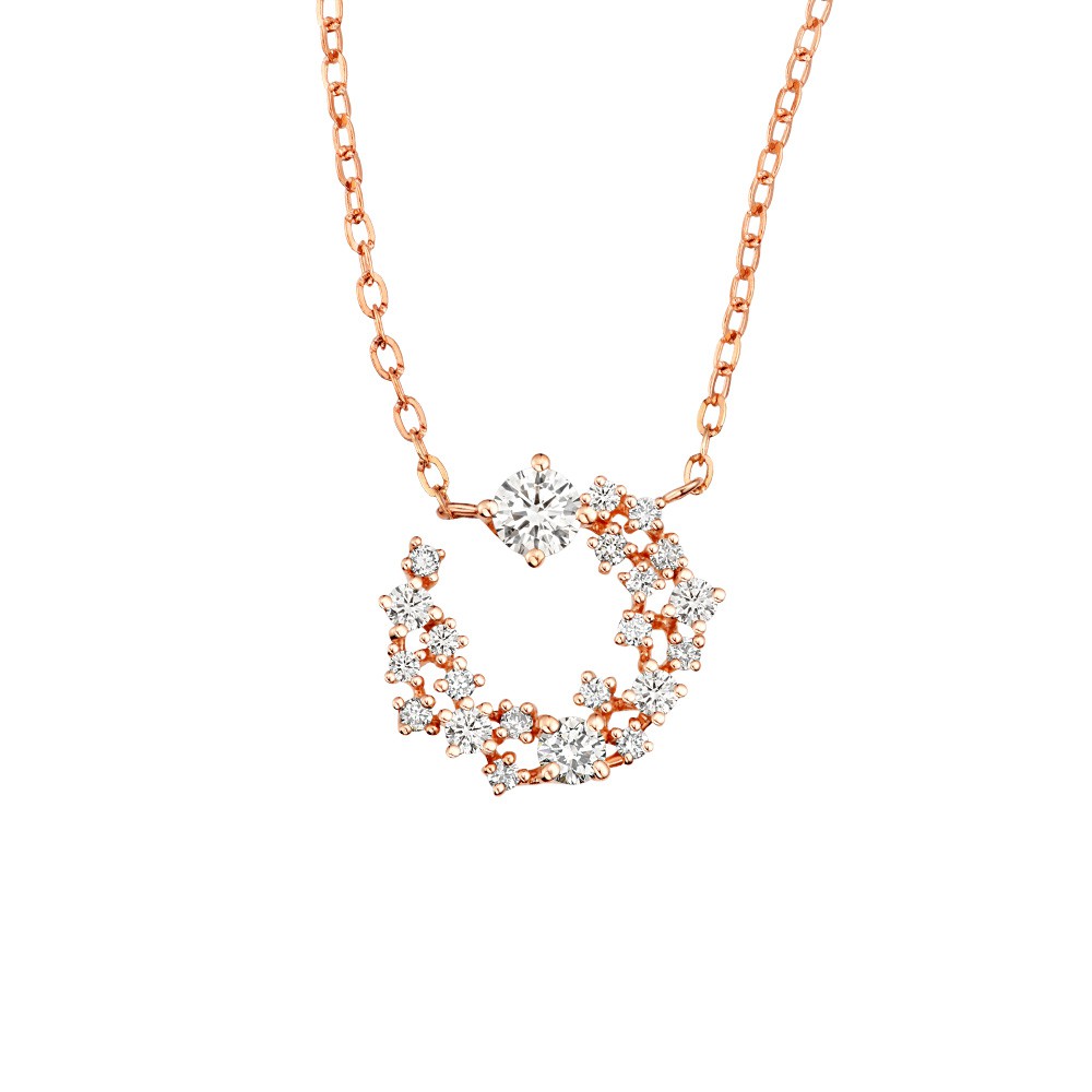 Goldheart K-Style Diamond 14K Gold Necklace | Shopee Singapore