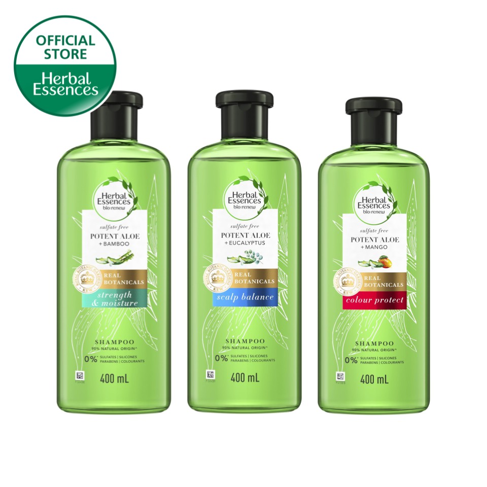 Herbal Essences BioRenew Potent Aloe SulfateFree Shampoo 400 ml Shopee Singapore
