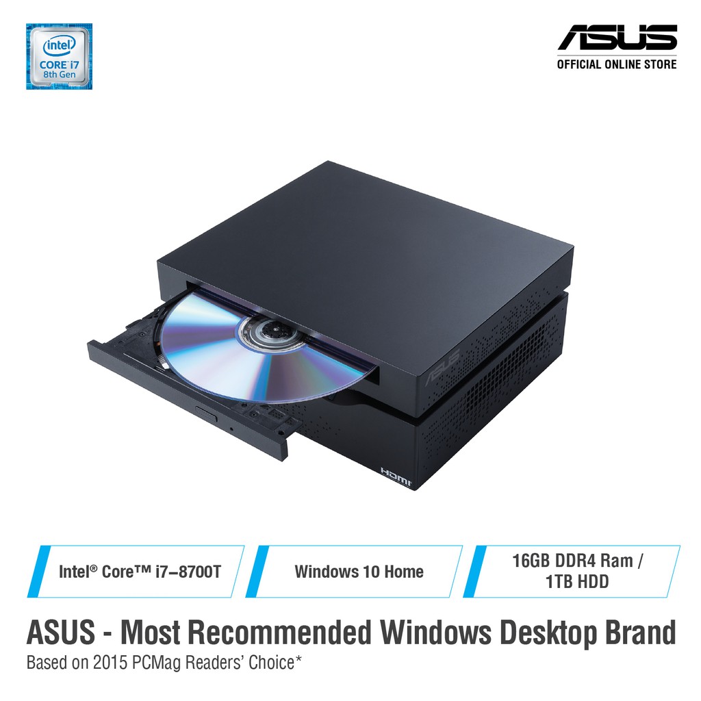 Asus Vivo Mini Pc Intel Core I7 8th Gen I7 8700t 16gb Ddr4 1tb Hdd Windows 10 Wireless Key Mouse 3 Years On Site Shopee Singapore