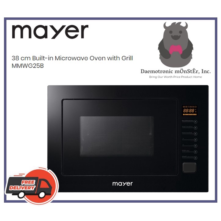 Mayer 25L MMWG25B Built in Microwave Oven with Grill (FREE Replacement Installation) Shopee