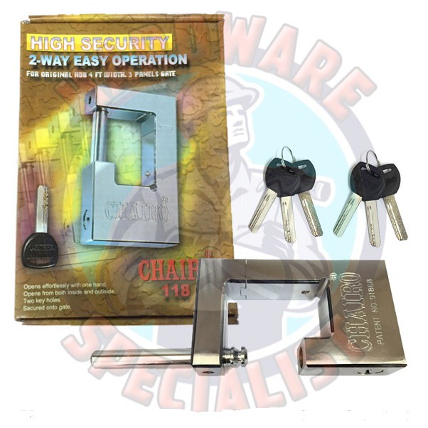 Chairo 118 high security padlock / pad lock / metal gate lock / suit
