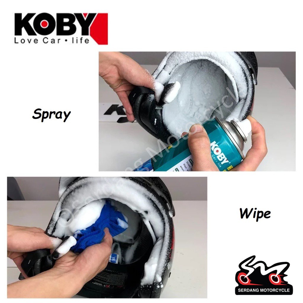 [Shop Malaysia] koby helmet disinfecting foam 450ml cleaning disinfection cap donkey cleaner washing