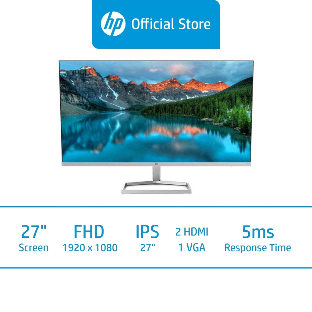 HP M27F Display Monitor Screen / 27 FHD / IPS Display / MicroEdge