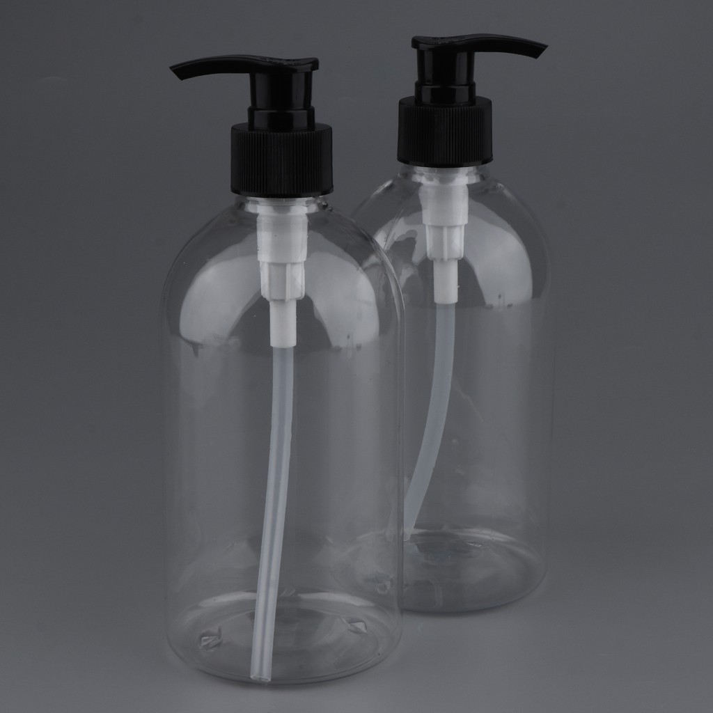 Download 2Pcs 500mL Empty Lotion Pump Bottles Shampoo Dispenser Refillable Container Hand Sanitizer ...