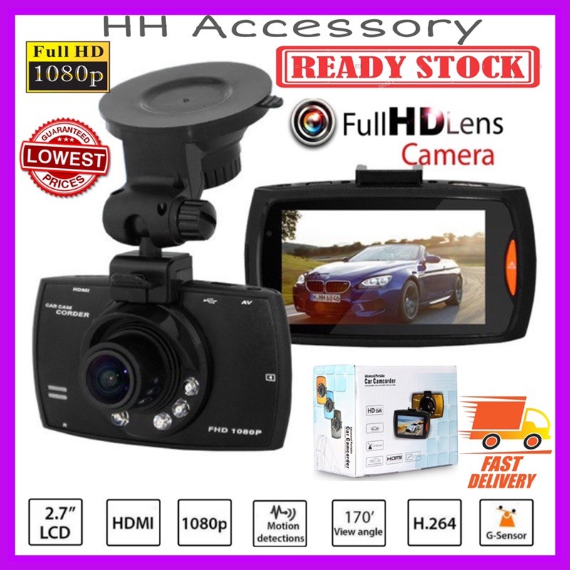 DVR 1080P Car Camera Camcorder Car Dash Cam HD Dashcam Kamera Kereta Car Recorder Dashboard Dvr Support TF Car