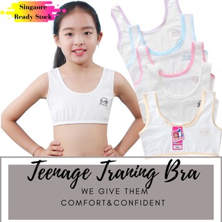Teenager Girls Lovely Cartoon Print Training Bra Unpadded Made from cotton for great comfort.