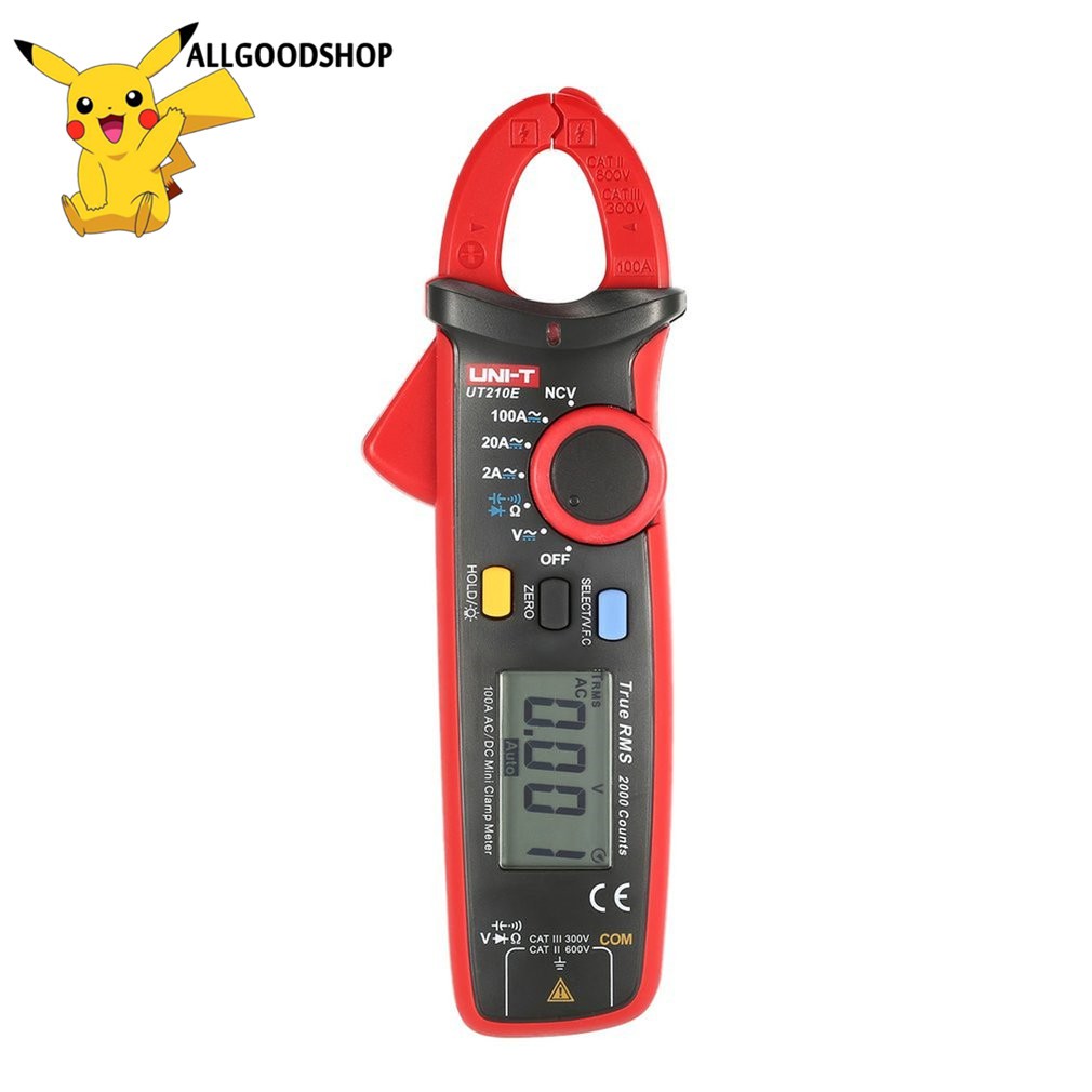 Uni T Ut210e Mini Digital Clamp Multimeter True Rms Dc Ac Volmeter Amp Tester Shopee Singapore
