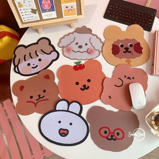 【SG Local Stock】Korean Cute Cartoon Mouse Pad Cute Bear Dog Waterproof Mousepad