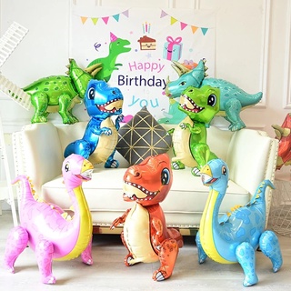 4D Dinosaur Foil Balloons Cartoon Unicorn Ballons Kids Birthday Animal Globos Baby Shower Party Decoration Supplies #2