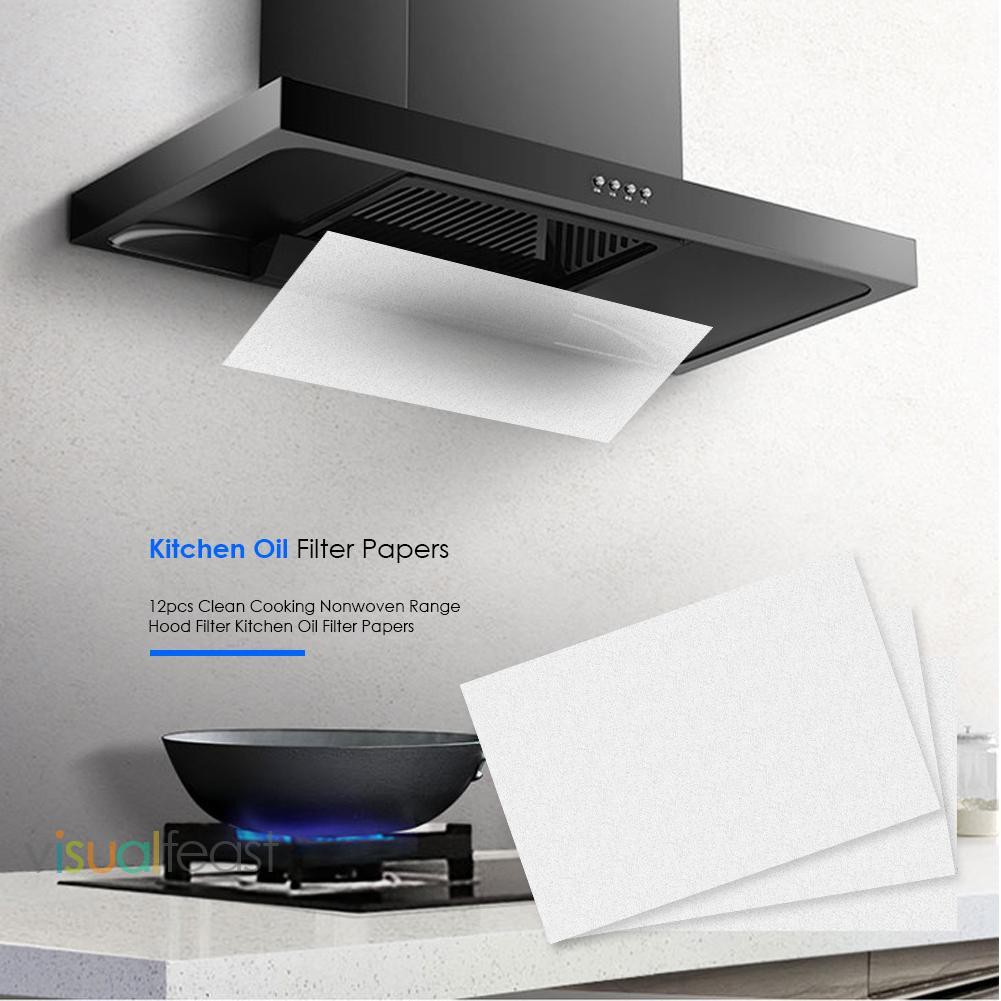 In Stock Vf 12pcs Nonwoven Range Hood Clean Cooking Grease