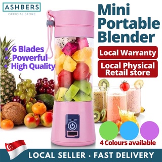Mini Portable Blender, Stainless Steel 6 Blades, Local Warranty. USB rechargeable battery. Travel Electric Juicer Cup