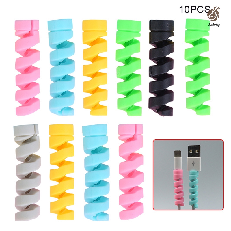 10Pcs Protector Saver Cover Compatible Apple iPhone USB Charger Cable ...