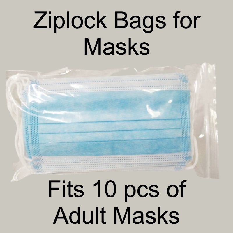 100Pcs Ziplock Bag for Mask Surgical Face Mask Holder Shopee Singapore