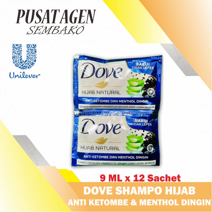 Dove HIJAB NATURAL SHAMPO ANTI KETOMBE MENTHOL Cold SACHET 9 ML SAMPO