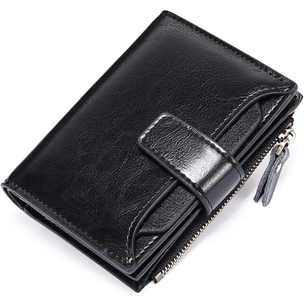 Leather Wallet RFID Blocking Small Bifold Wallet Card Wallet Short