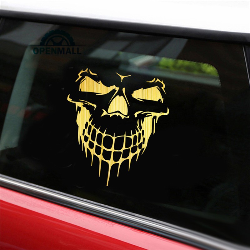 Skull Skeleton Autos Hood Decal Rear Vinyl Side Door Sticker For Car Window Roof 