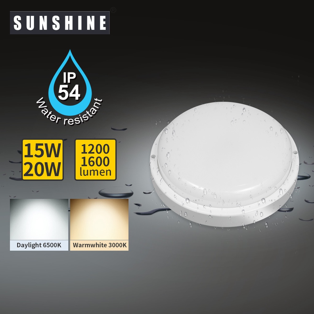 SUNSHINE Led Ceiling Light Flush Mount Light Fixture Weatherproof Light
