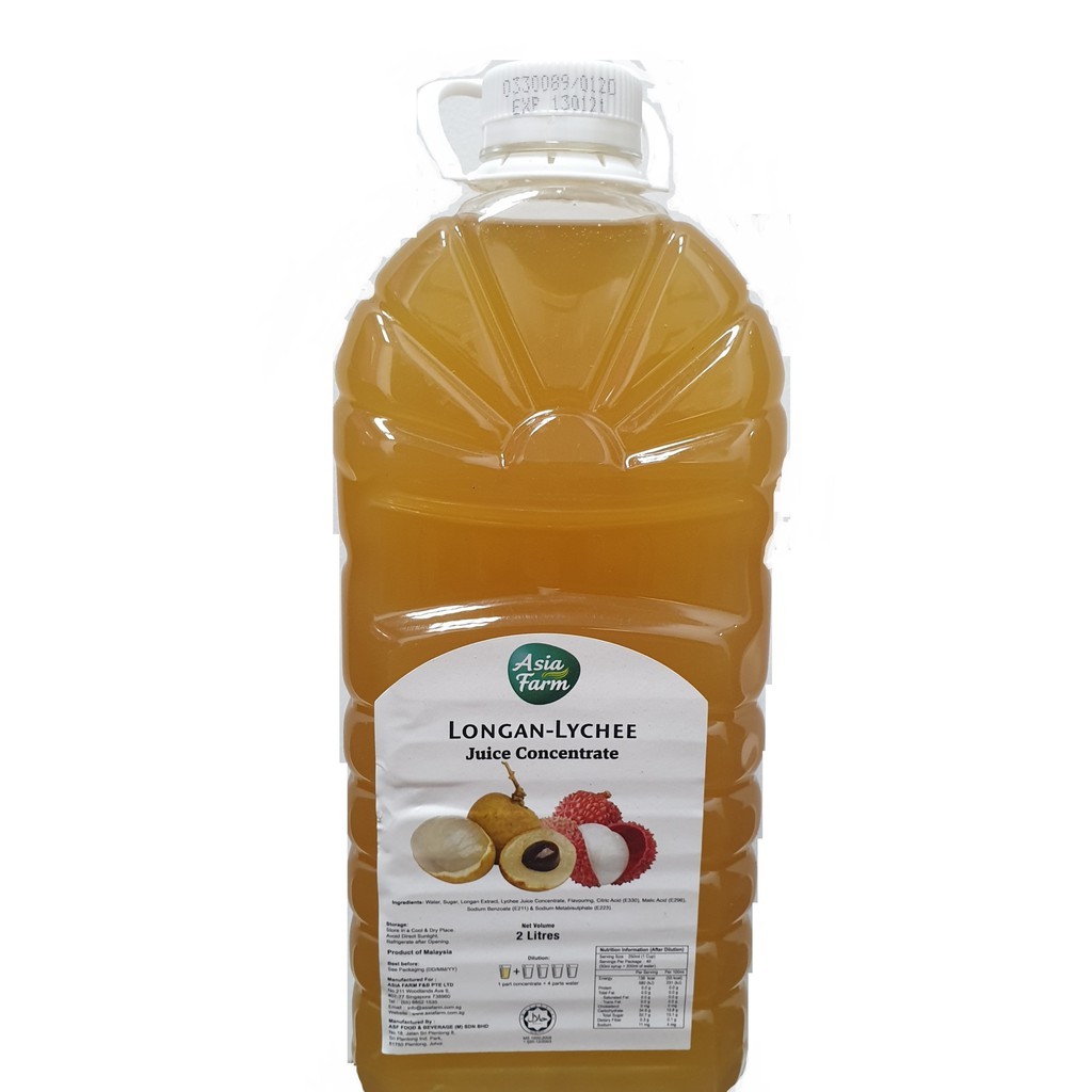 Asia Farm Longan Lychee Premium Juice Concentrate Shopee Singapore