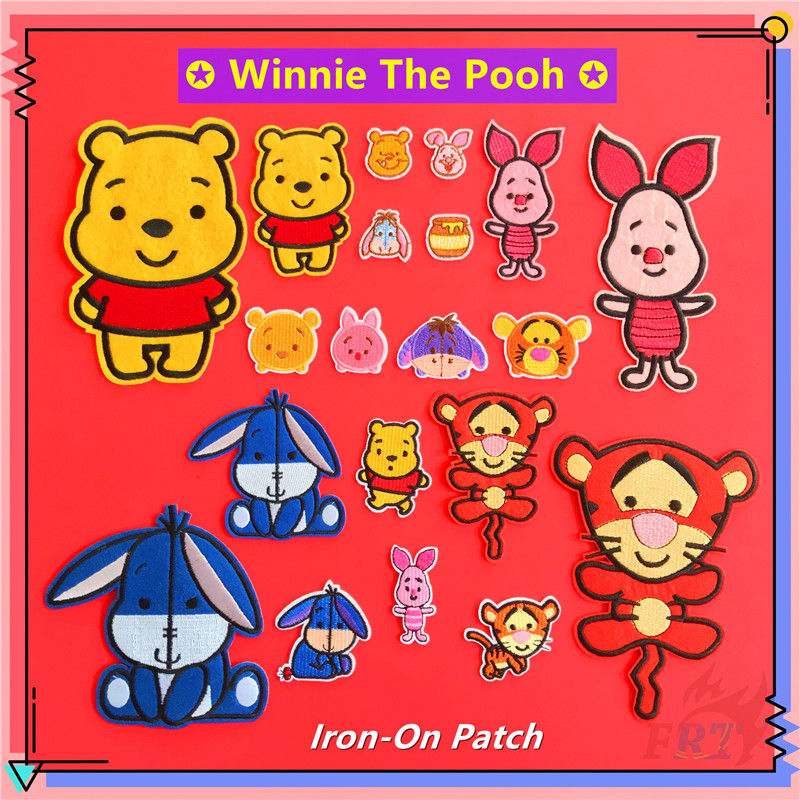 ♚ Winnie The Pooh - D i s n e y Cartoon Character：Pooh Bear / Piglet /  Eeyore Iron-On Patch ♚ 1Pc DIY Sew on Iron on Badges Patches | Shopee  Singapore