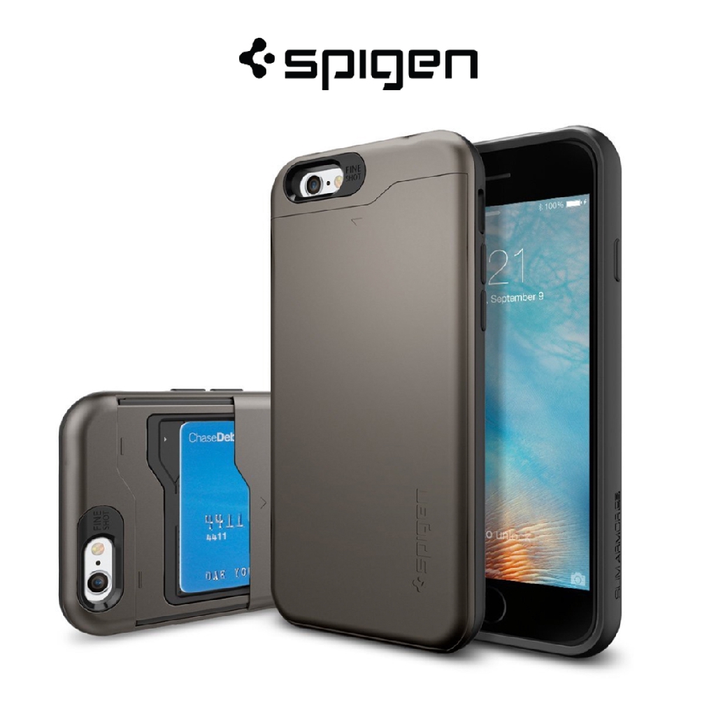 Spigen Iphone 6 Case Iphone 6s Cover Slim Armor Cs Card Slide Series Shopee Singapore