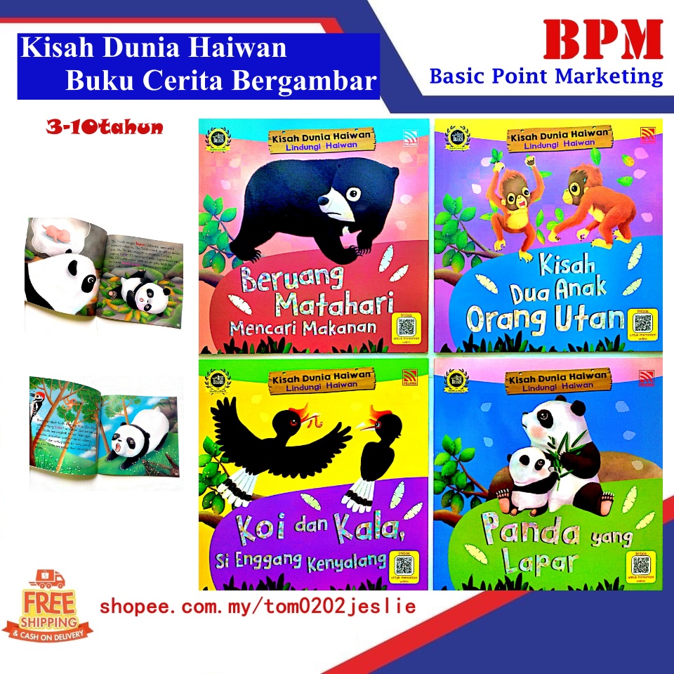 Shop Malaysia Bpm Haiwan World Story Book Picture Haiwan Protection Story Book According To 3 7 Years Shopee Singapore