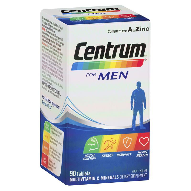 Centrum For Men 90 Tablets Jun 2023 Support muscle function, energy