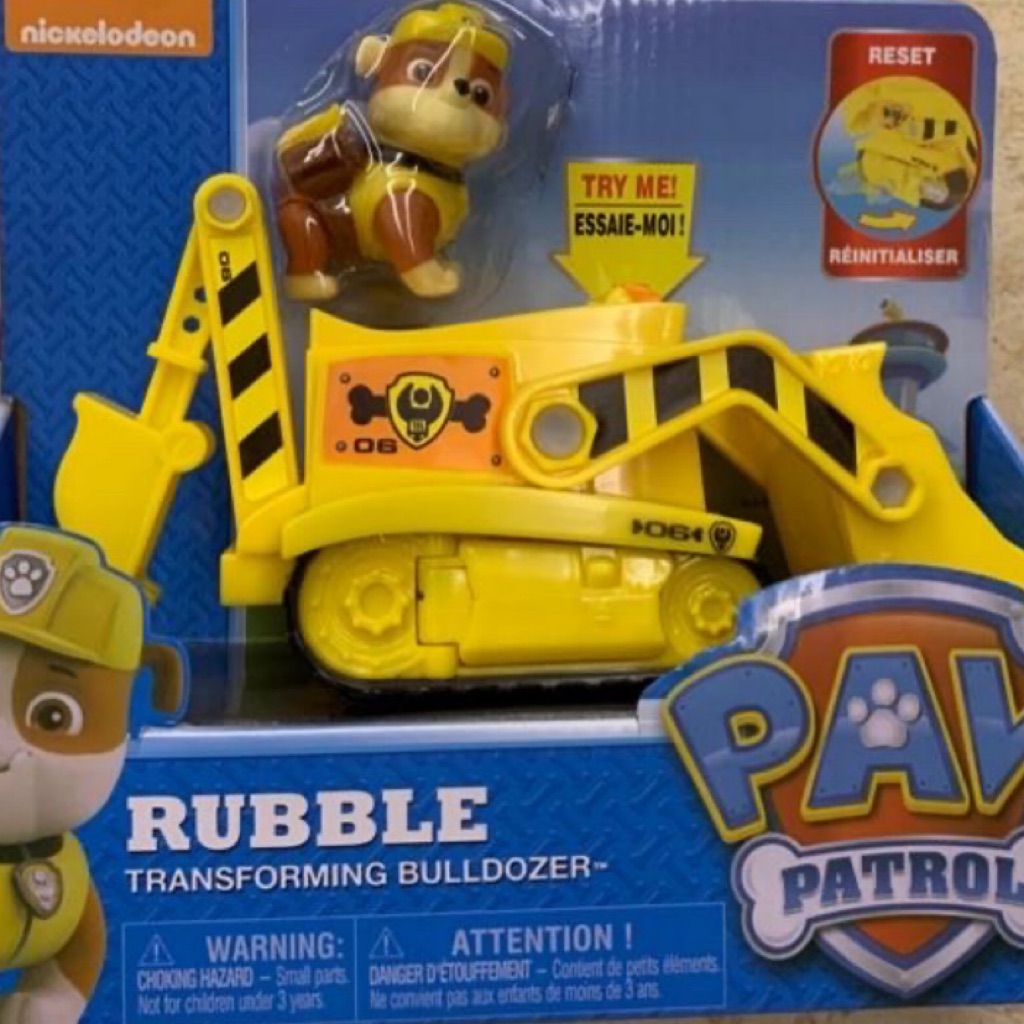 paw patrol rubble transforming bulldozer