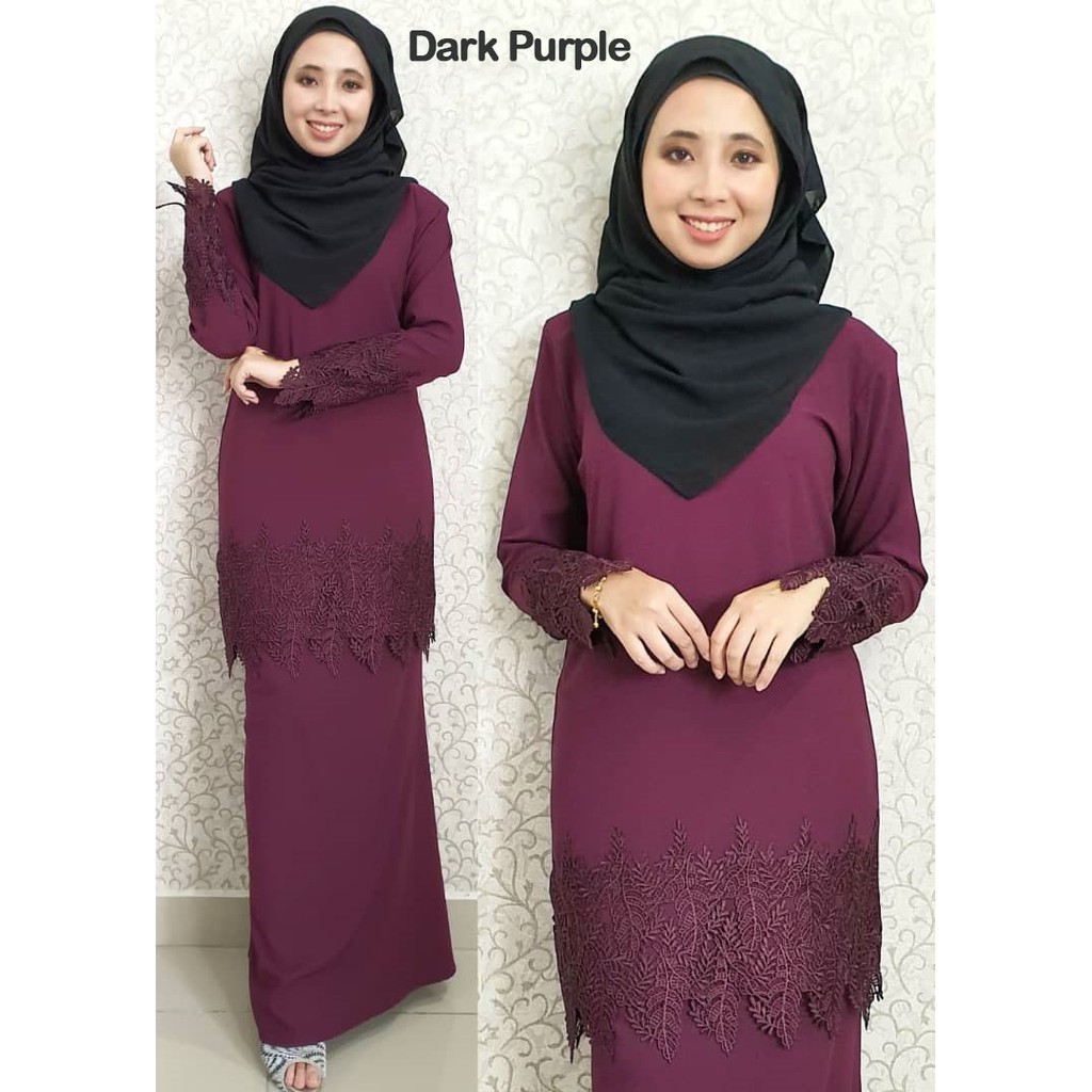 New Arrival Camelia Lace Baju Kurung Moden Shopee Singapore
