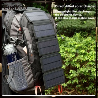 Portable 4/5 Folding USB Solar Panel Battery Charger for Outdoor Hiking