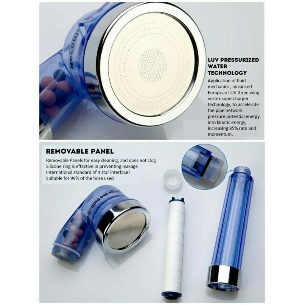 Korean Spa Replacement Tube Filter Shower Head / 3 mode Purifying