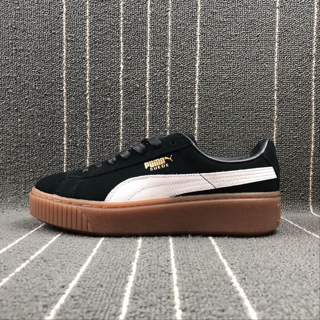 puma suede platform core black