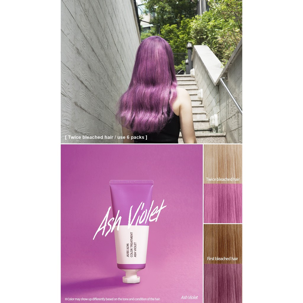 Popular Korea Brand Aheads Color Treatment Ash Violet Shopee Singapore