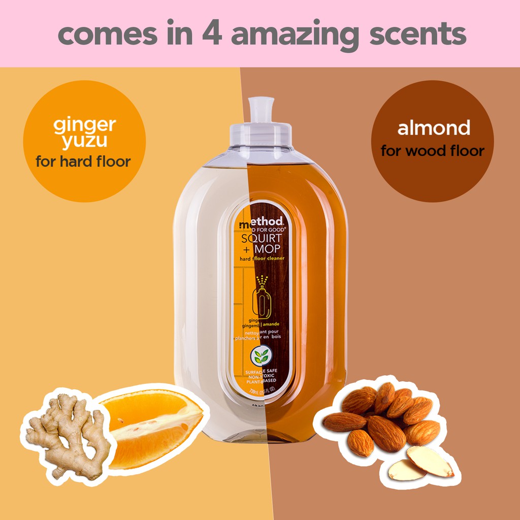 Method Squirt Mop Hard Wood Floor Cleaner Assorted Scents