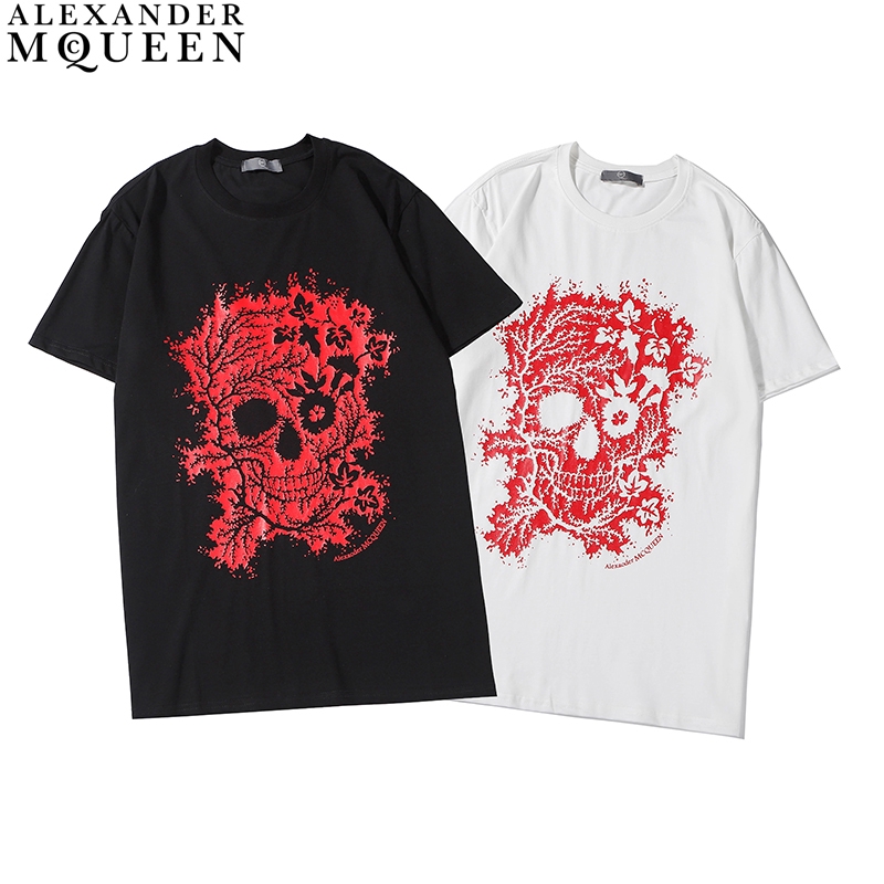red alexander mcqueen t shirt