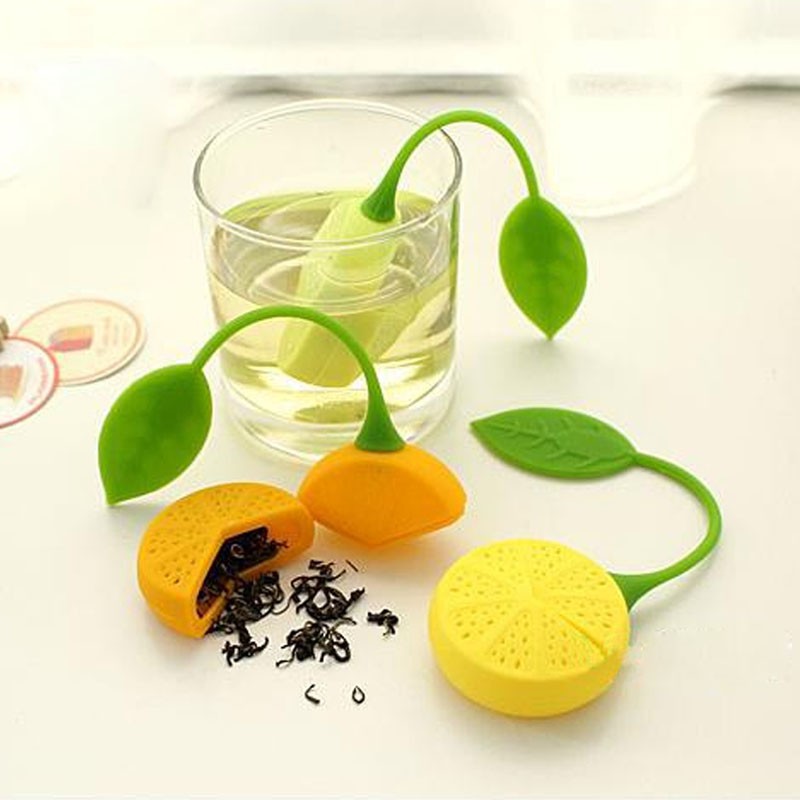 lemon shape silicone loose tea strainer infuser tools tea ...