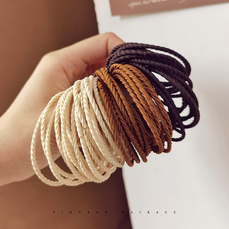 About 50pcs Elastic Korean High Elastic Color Rubber Hair Rope Hair Tie