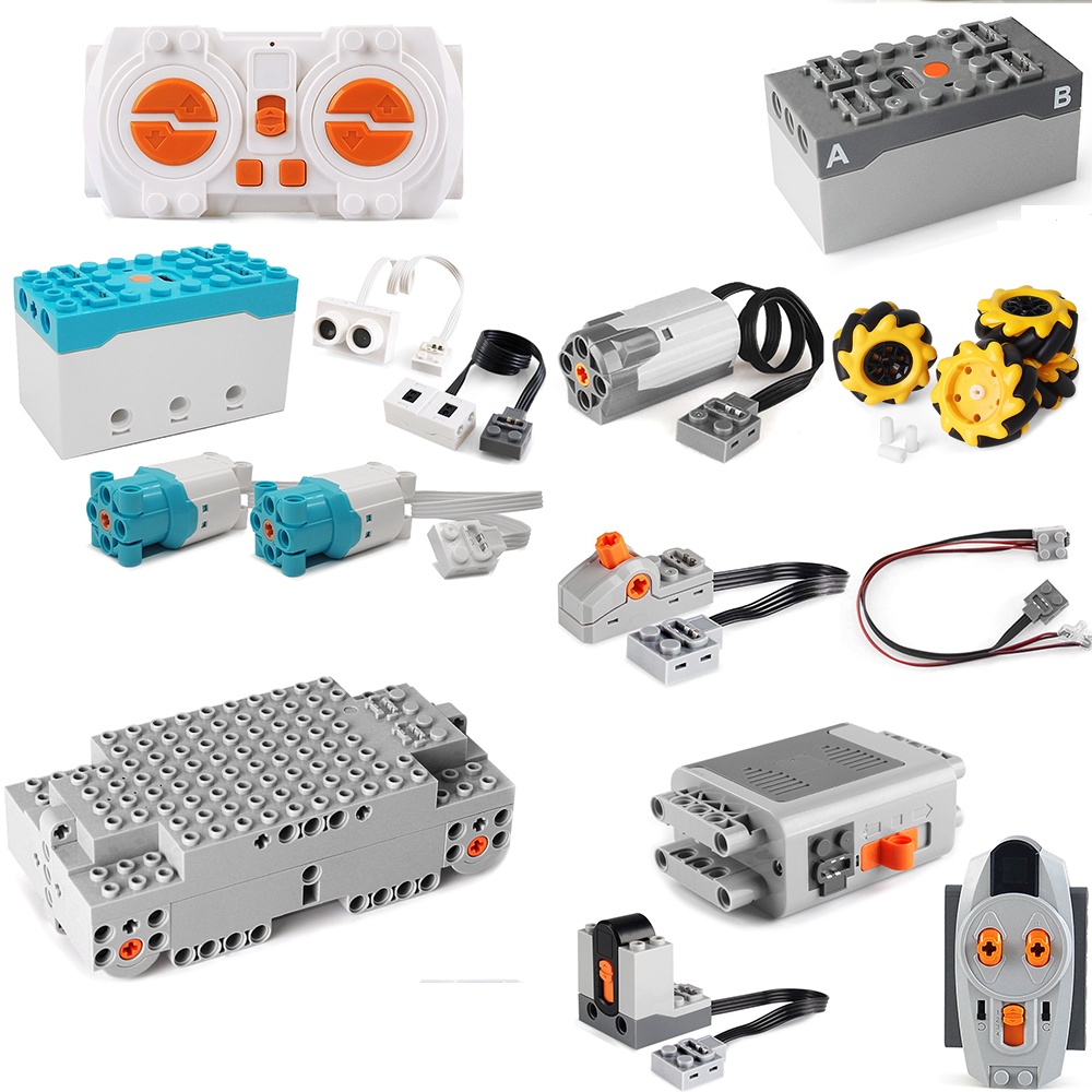 Lego motors Technic Power Function Building Blocks Motor Battery Box IR Remote Receiver Light