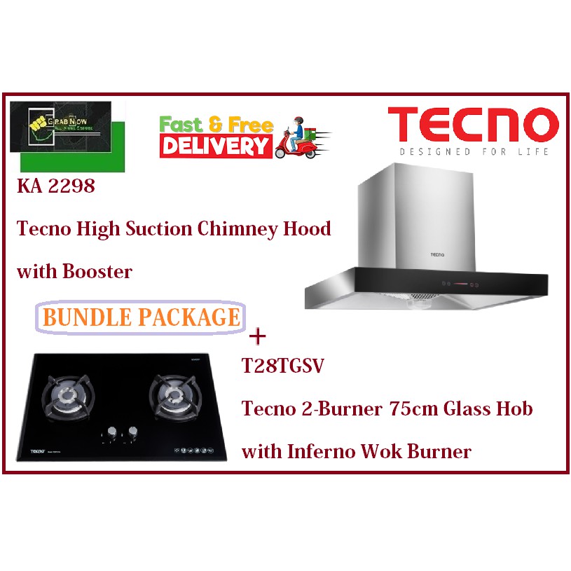TECNO ( KA 2298 & T 28TGSV ) HOOD AND HOB BUNDLE PACKAGE FOR ( KA 2298