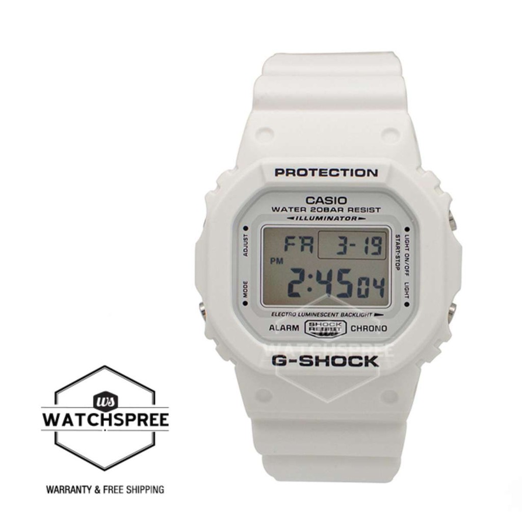 Casio G-Shock White Theme Special Color Model White Resin Band Watch ...