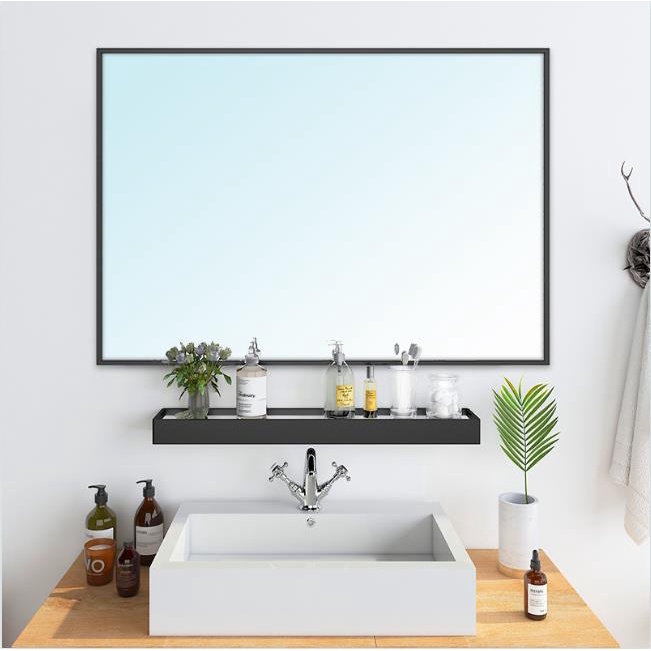 Bathroom mirror, toilet, no hole, stick to wall, self-adhesive wall, stick to wall
