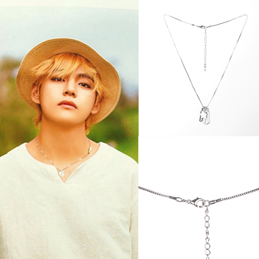 KPOP BTS V Metal Necklace Collarbone Alloy Pendant