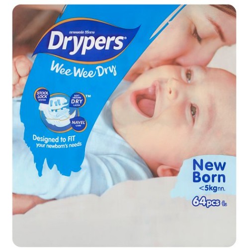 Drypers Wee Wee Dry Disposable Diapers New Born