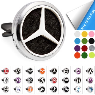 49 Styles Car Air Freshener with Free 10 Pads Car Perfume Car Accessories Interior Decoration Auto Clip Fragrance Scent Diffuser for Toyota/Benz/BMW/Audi/Honda Auto Logos