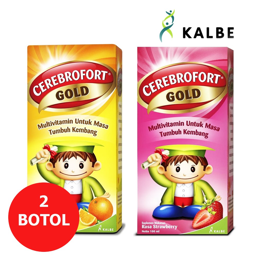 Set of 2 Bottles of Kalbe Vitamin Anak  Cerebrofort Gold 