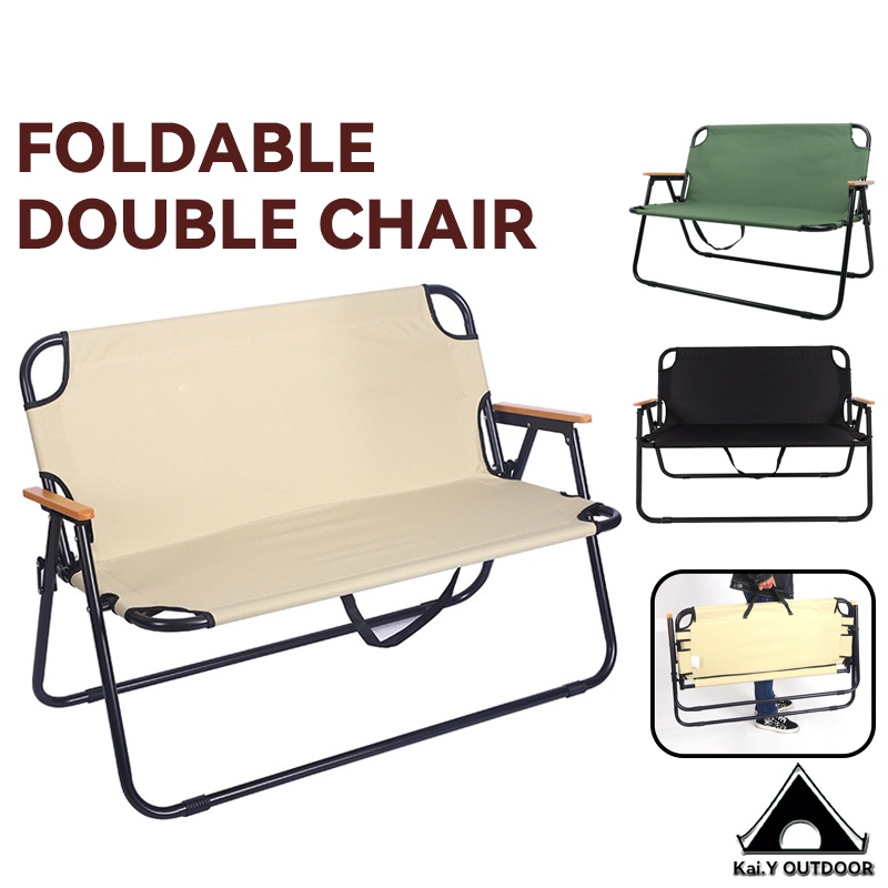 Foldable Double Seater Chair Foldable Chair Folding Bench Outdoor